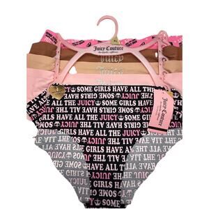 5 NEW JUICY COUTURE JC7812 5PKCG MF NO PANTY LINES HIPSTER PANTIES XL